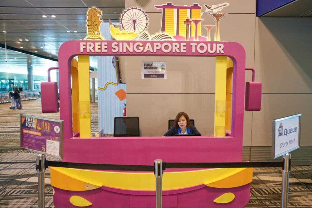 Comptoir pour visiter Singapour gratuitement