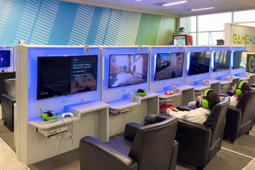 Espace de jeux dans un aéroport