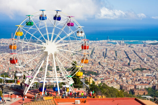 La grande roue du parc Tibidabo à Barcelone