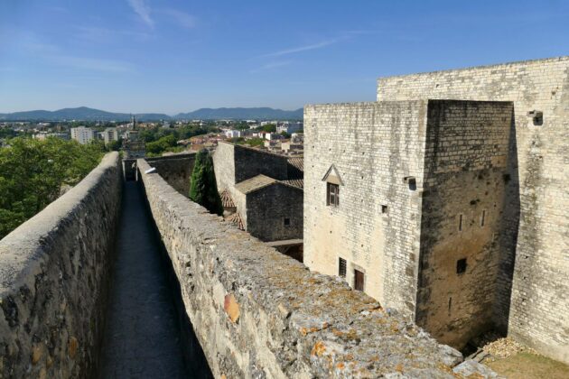 La ville de Montélimar vue depuis les remparts du château des Adhémar