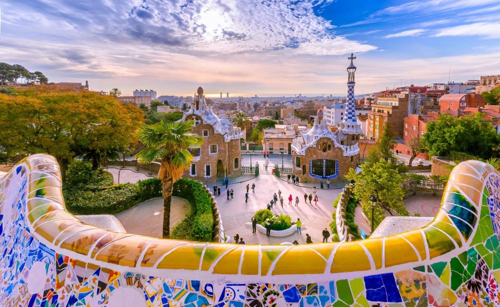 La vue sur Barcelone depuis le parc Güell