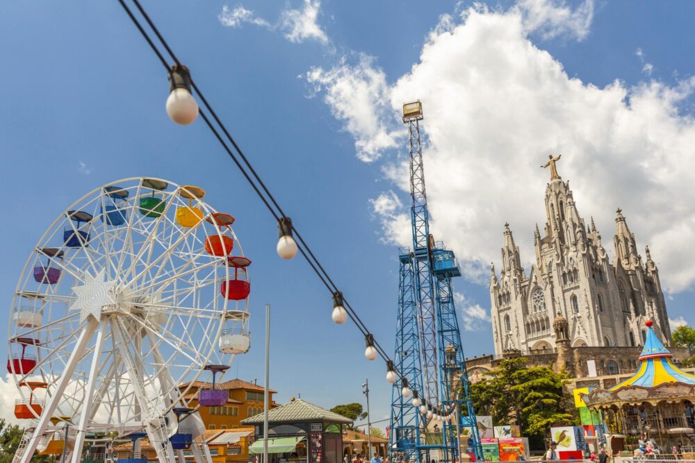 Le parc Tibidabo à Barcelone