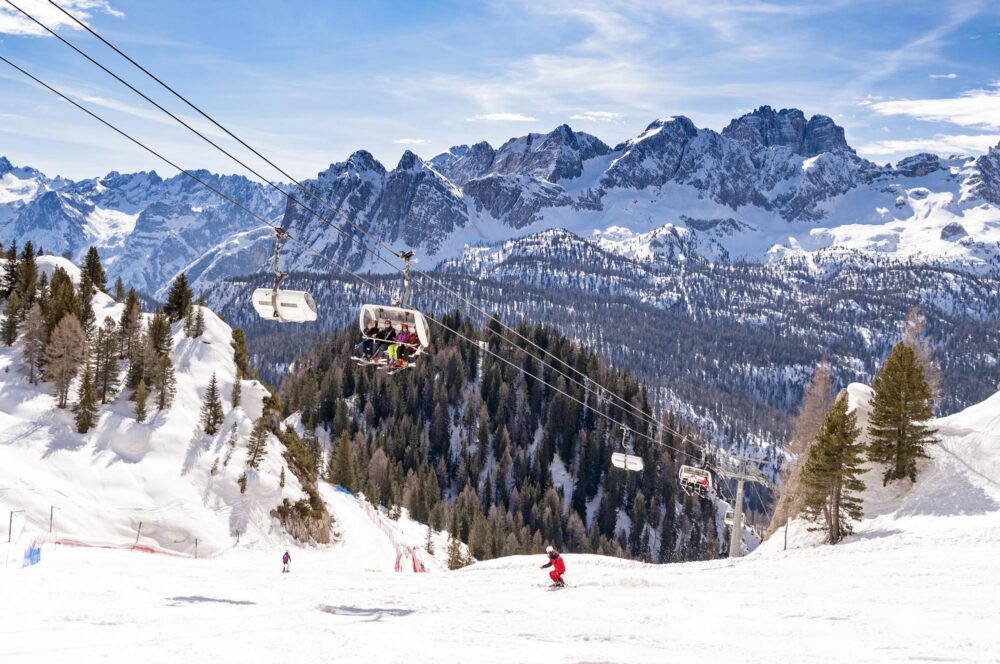 Ski à Cortina d’Ampezzo en Italie