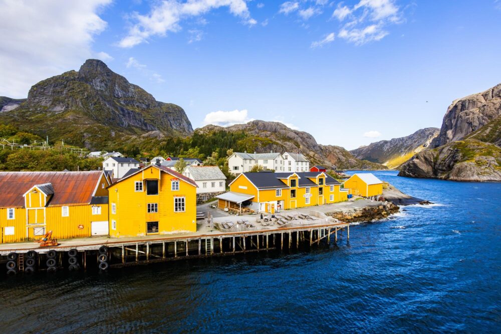 Villa de Nusfjord, Îles Lofoten, Norvège