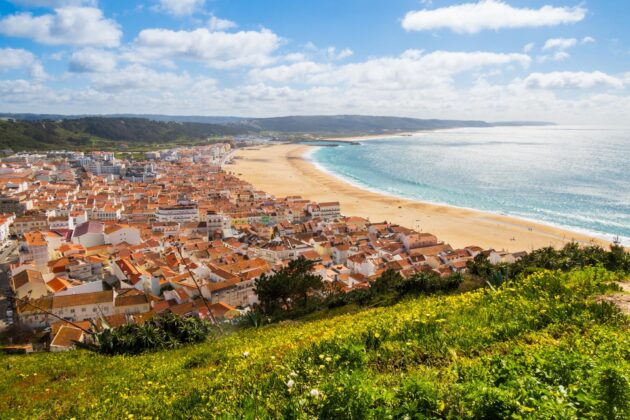 Vue aérienne de Nazaré