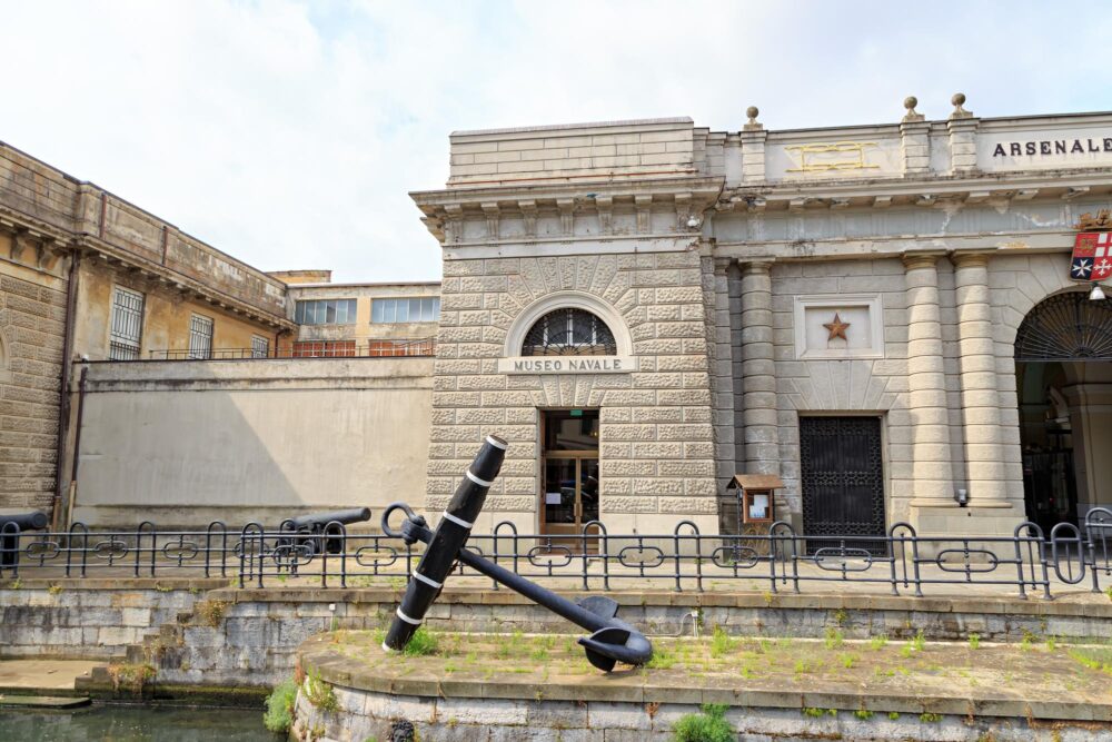 Entrée du musée naval de La Spezia en Italie