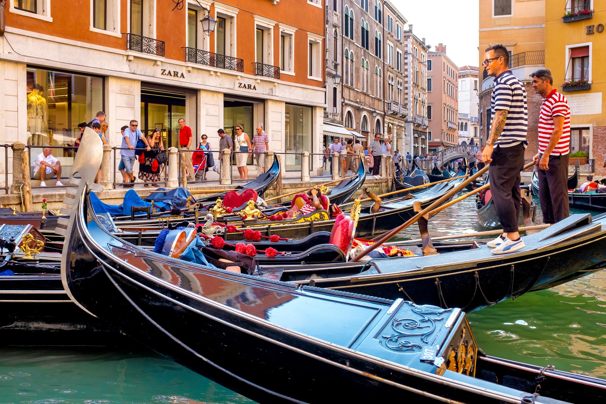 Gondoles dans le Bacino Orseolo
