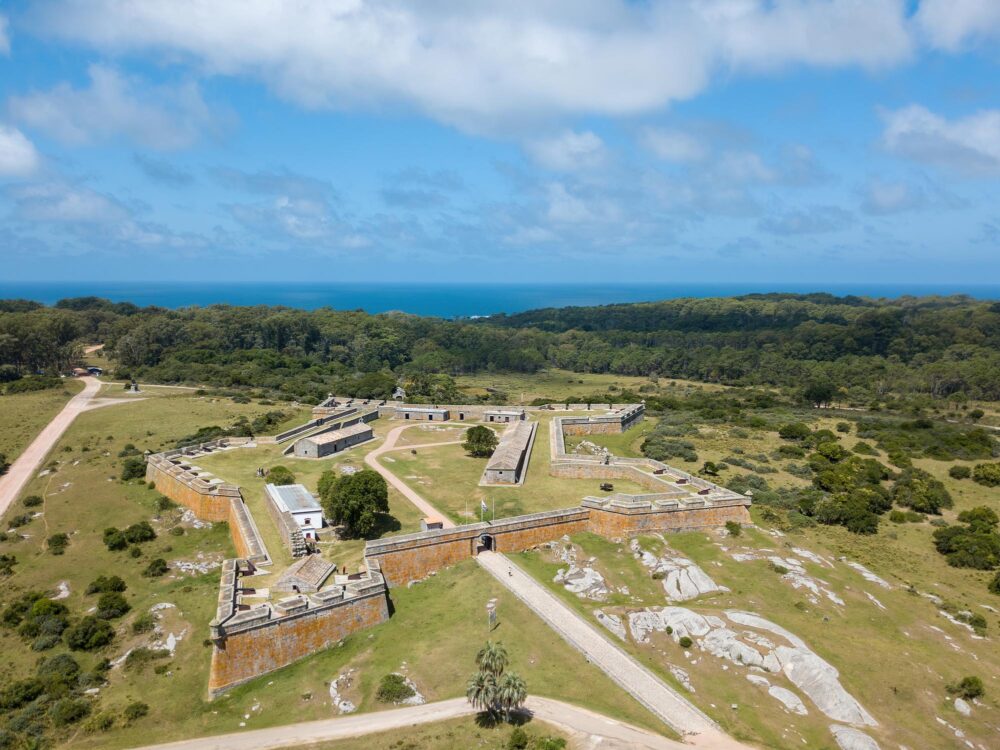 La Fortaleza de Santa Teresa en Uruguay vue du ciel