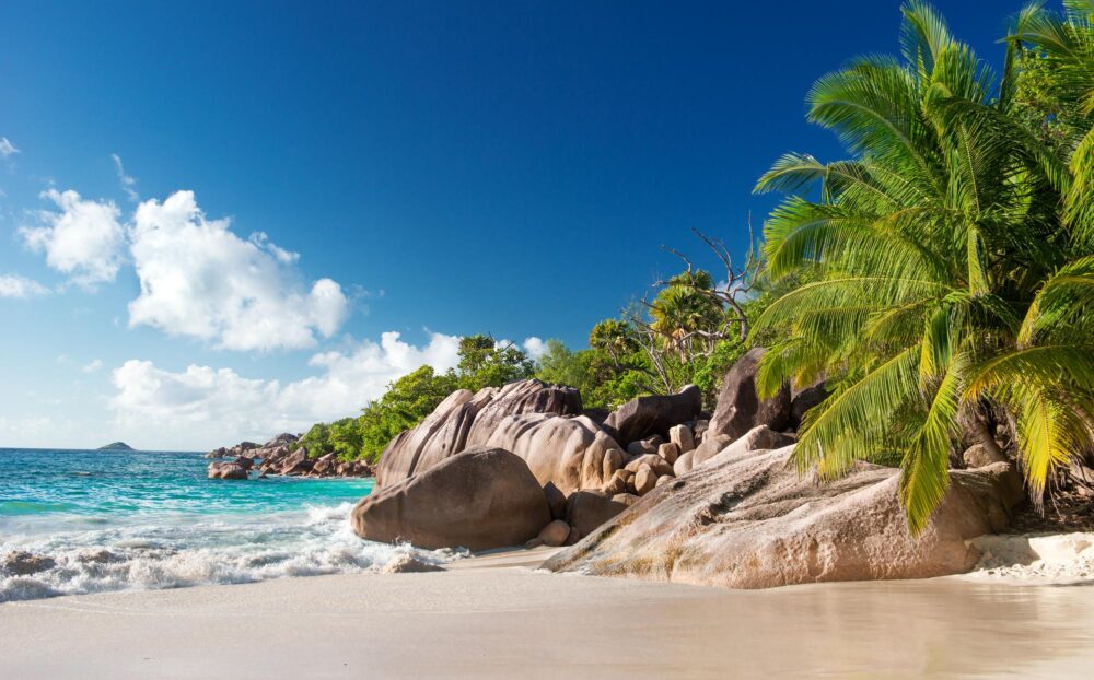 La superbe Anse Lazio à Praslin aux Seychelles, Afrique