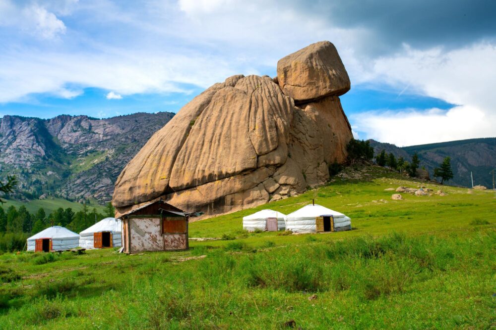Turtle Rock dans le parc national de Gorkhi-Terelj en Mongolie