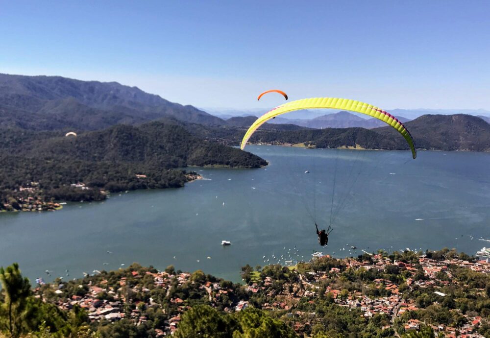 Vol en parapente à Valle de Bravo, Mexique