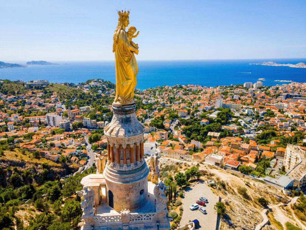 Vue aérienne de la Basilique Notre-Dame-de-la-Garde