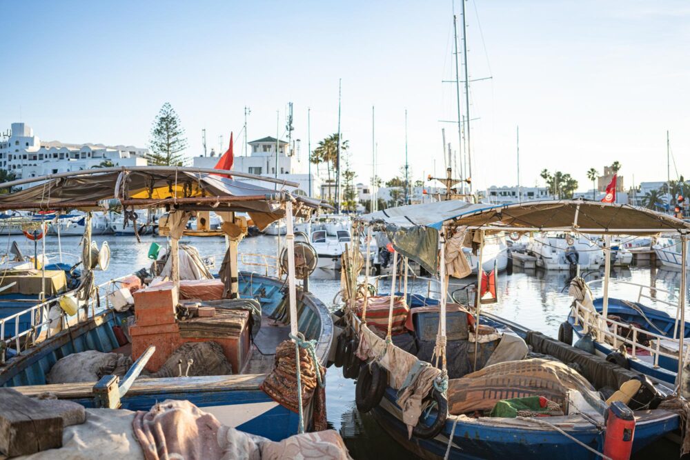 Vue sur la marina du port El Kantaoui