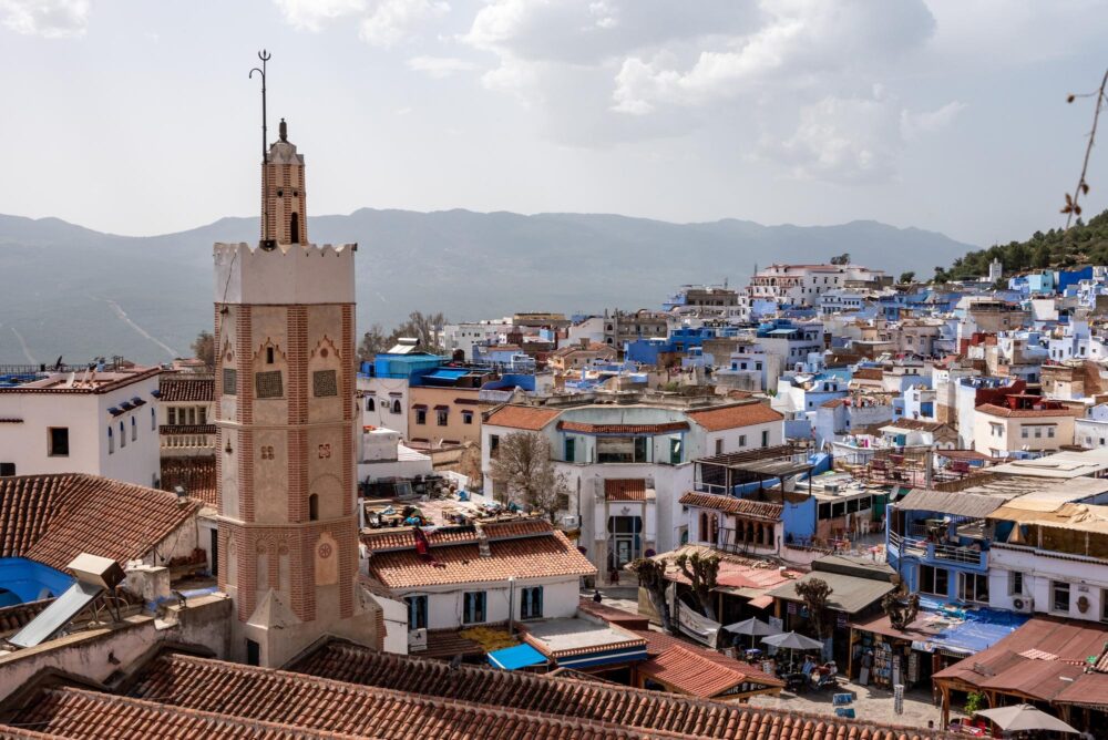 Vue sur le minaret de la Grande Mosquée de Chefchaouen