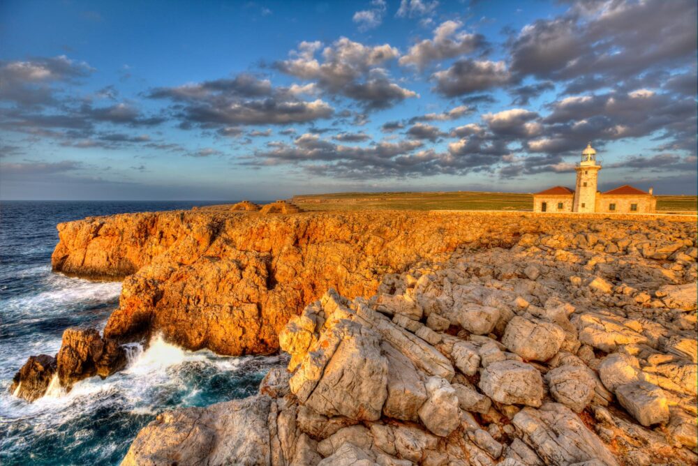 coucher de soleil au phare de Punta Nati,Minorque