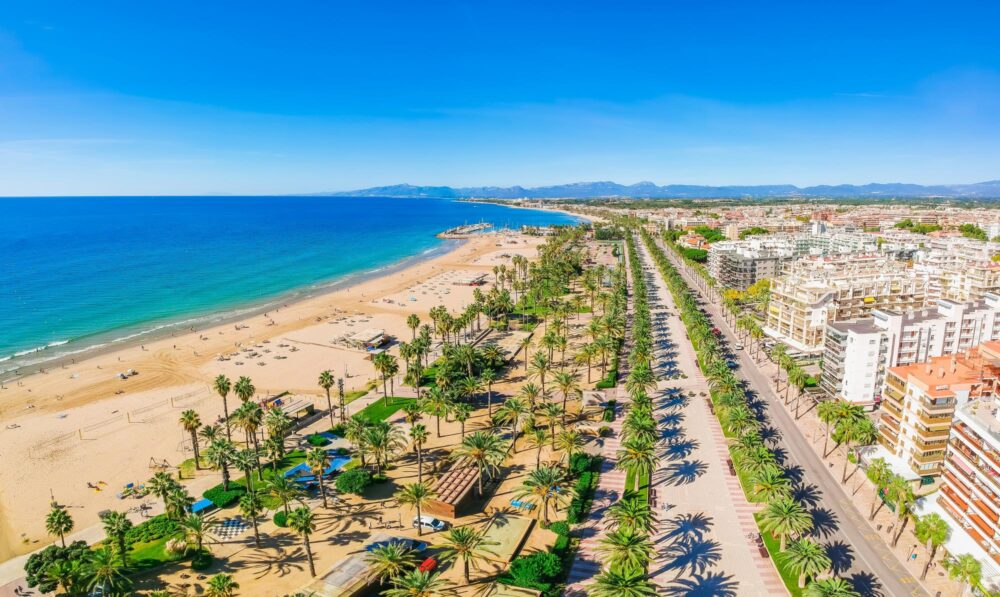 La plage de Salou sur la Costa Daurada en Catalogne