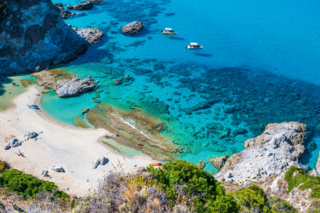 Praia di Fuoco et Spiaggia di Ficara de Capo Vaticano, Italie