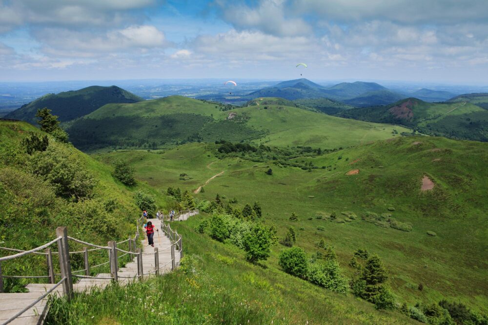 Randonnée à pied en Auvergne, France