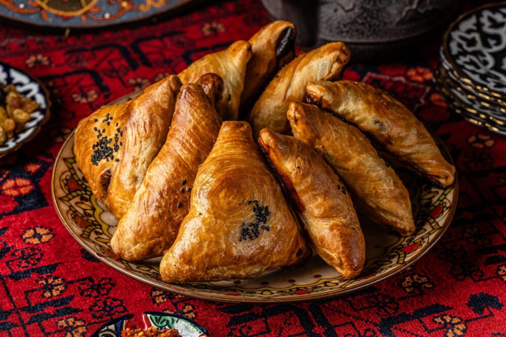 Assiette de samsas, Ouzbékistan