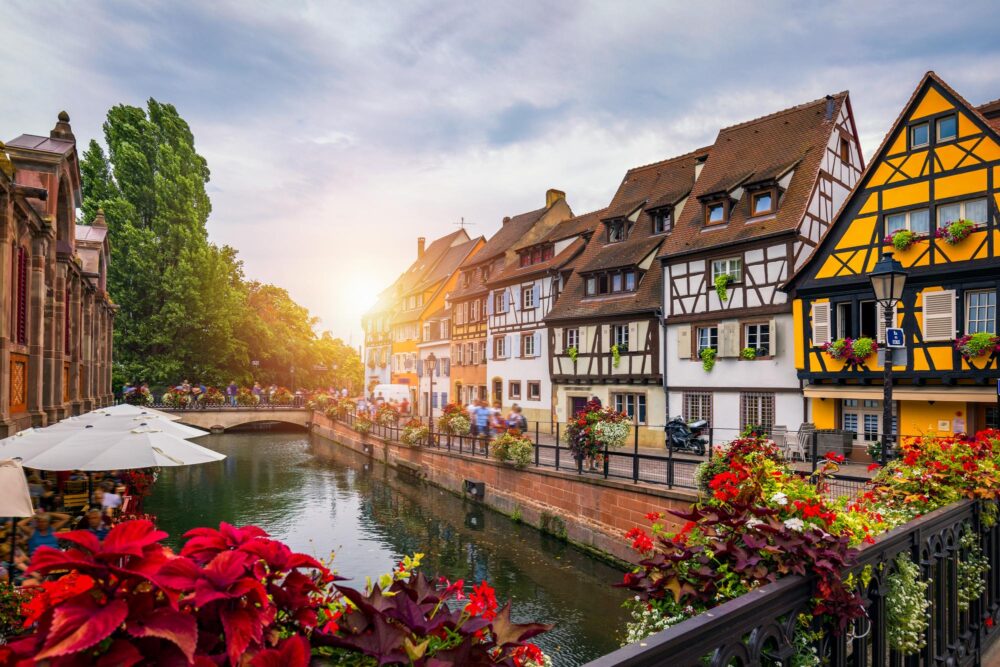 Le quartier du marché couvert et de la petite Venise à Colmar en Alsace