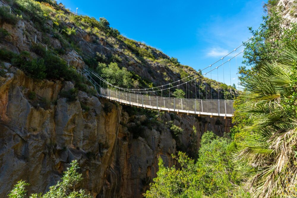 Pont supendu sur la canyon de Chulilla