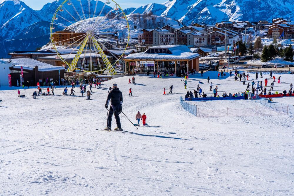 Station de ski d'Alpe d’Huez en Isère, France