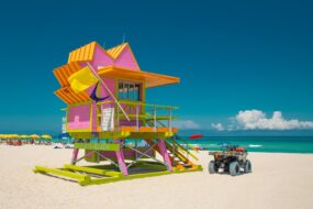 Un poste de surveillance à Miami Beach en Floride