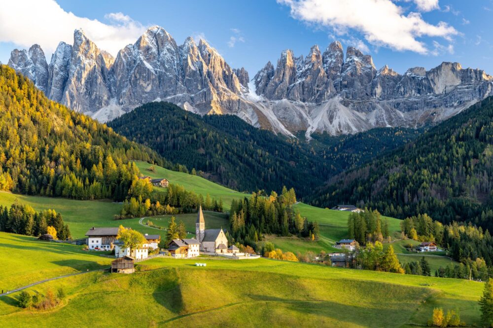 Village de Santa Maddalena à Val di Funes