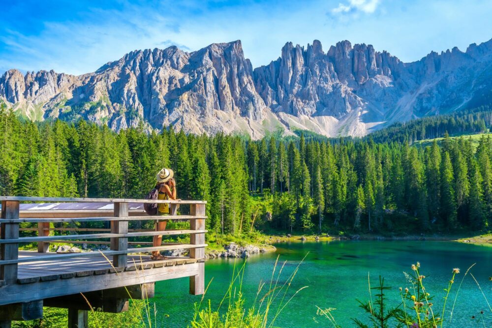 Vue sur le Lago di Carezza