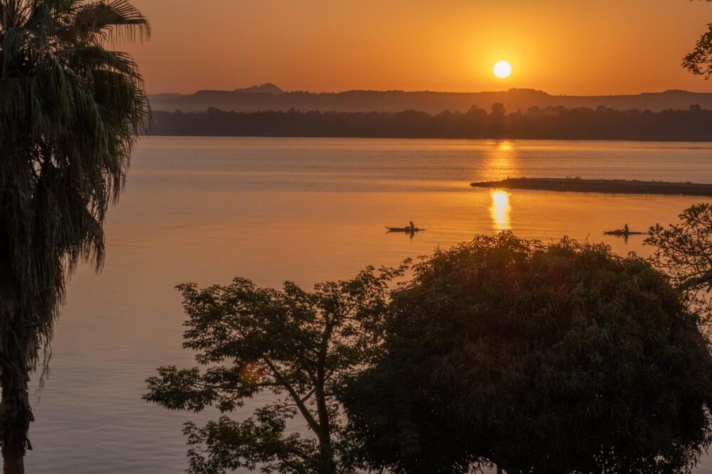 Coucher de soleil sur le lac Tana, Éthiopie