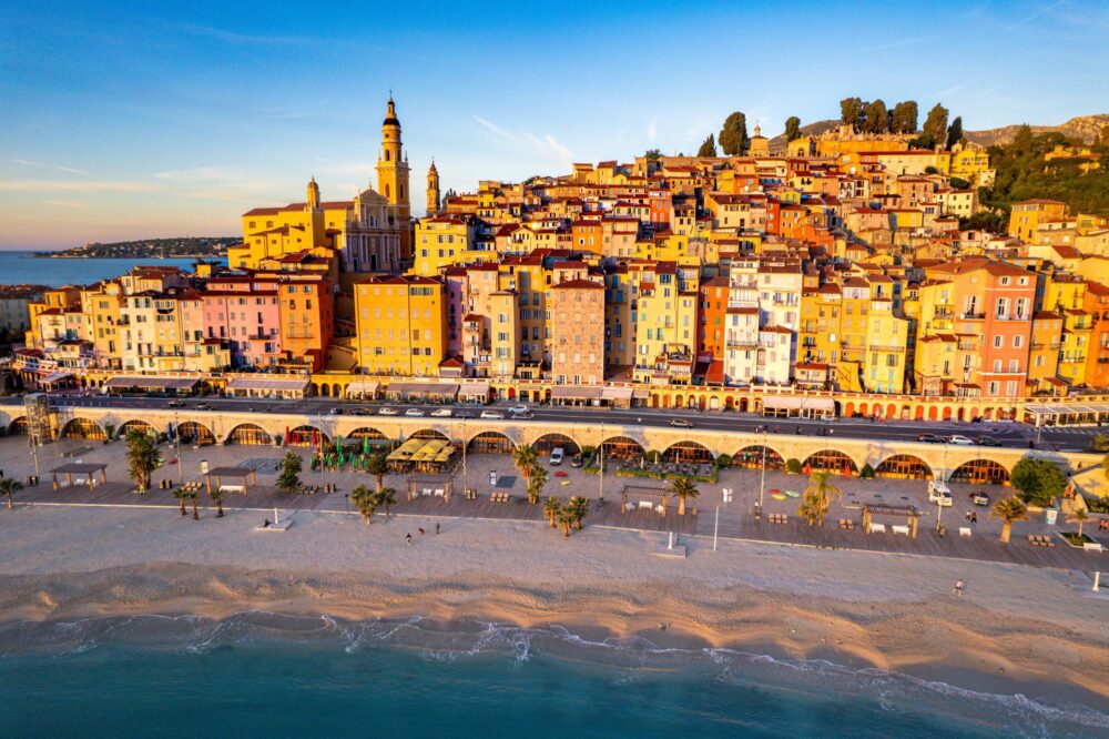 La Route Nationale 7 à Menton, France