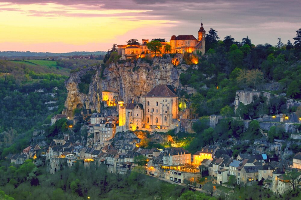 Rocamadour dans la vallée de la Dordogne, France