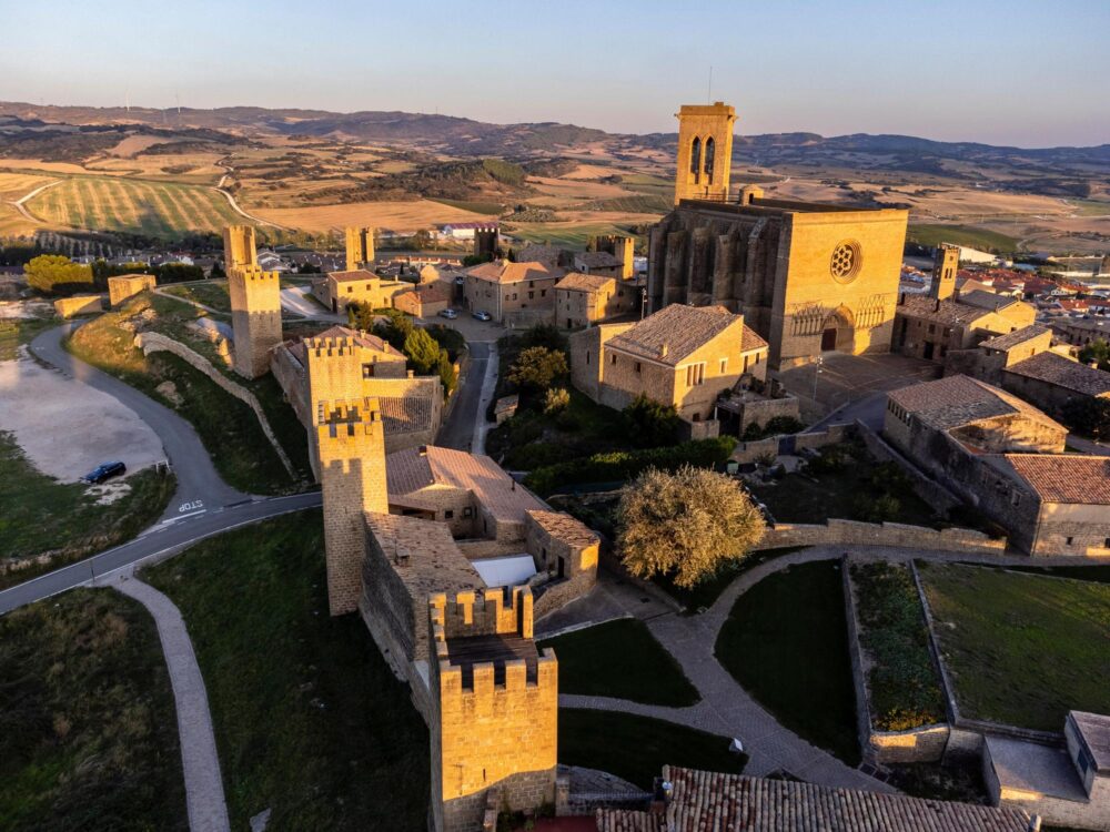 Vue sur les tours du Cerco de Artajona