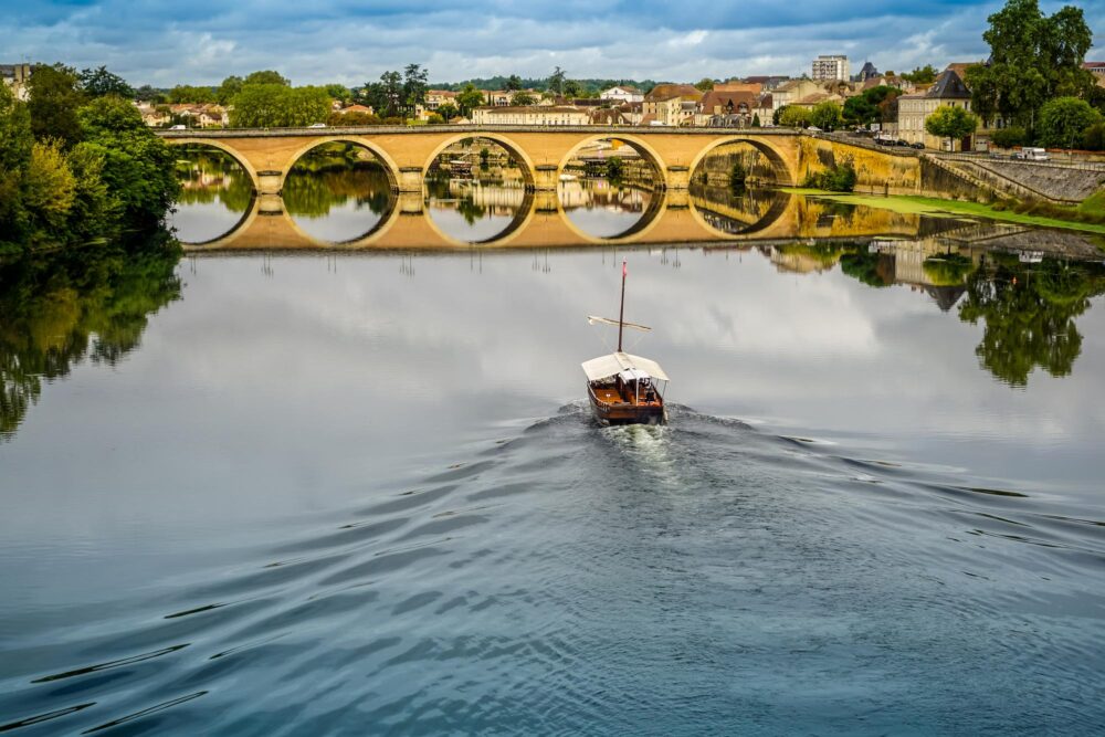 Gabare sur la Dordogne à Bergerac
