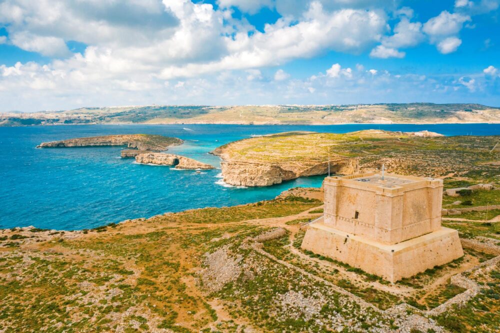 La tour Sainte-Marie à Comino, Malte