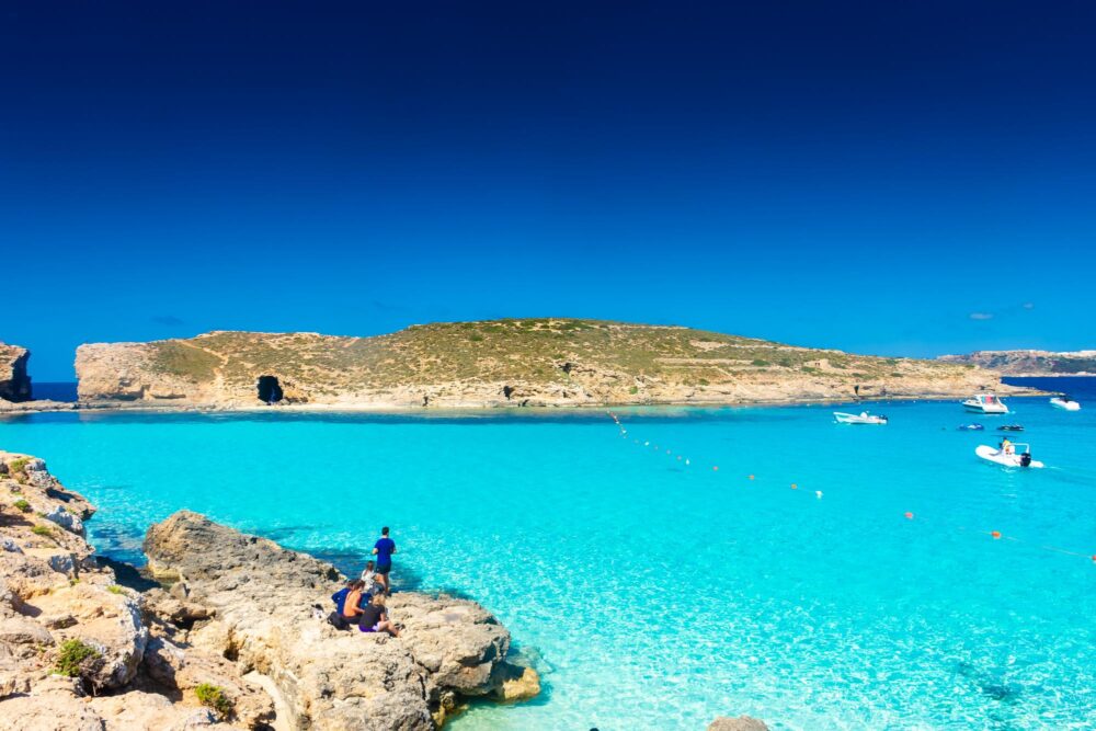 Le Blue Lagoon à Comino, Malte