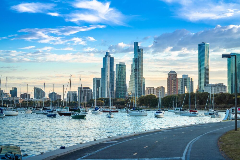 Le lac Michigan, États-Unis