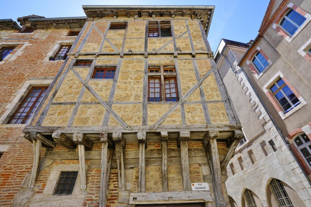 Une vieille maison du centre historique de Cahors en Occitanie