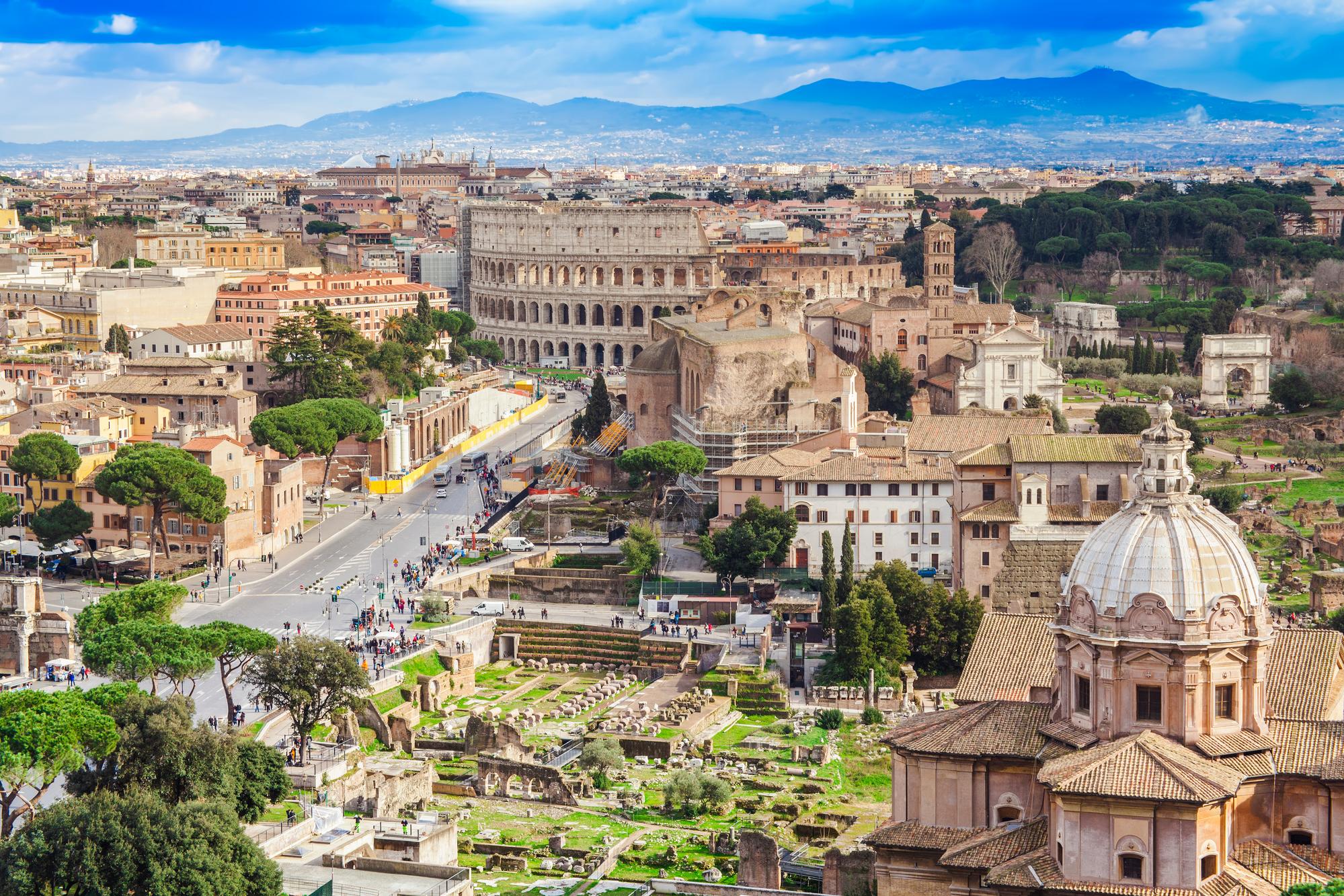Vue aérienne de Rome, Italie