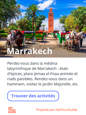 eCPM sidebar getyourguide Marrakech