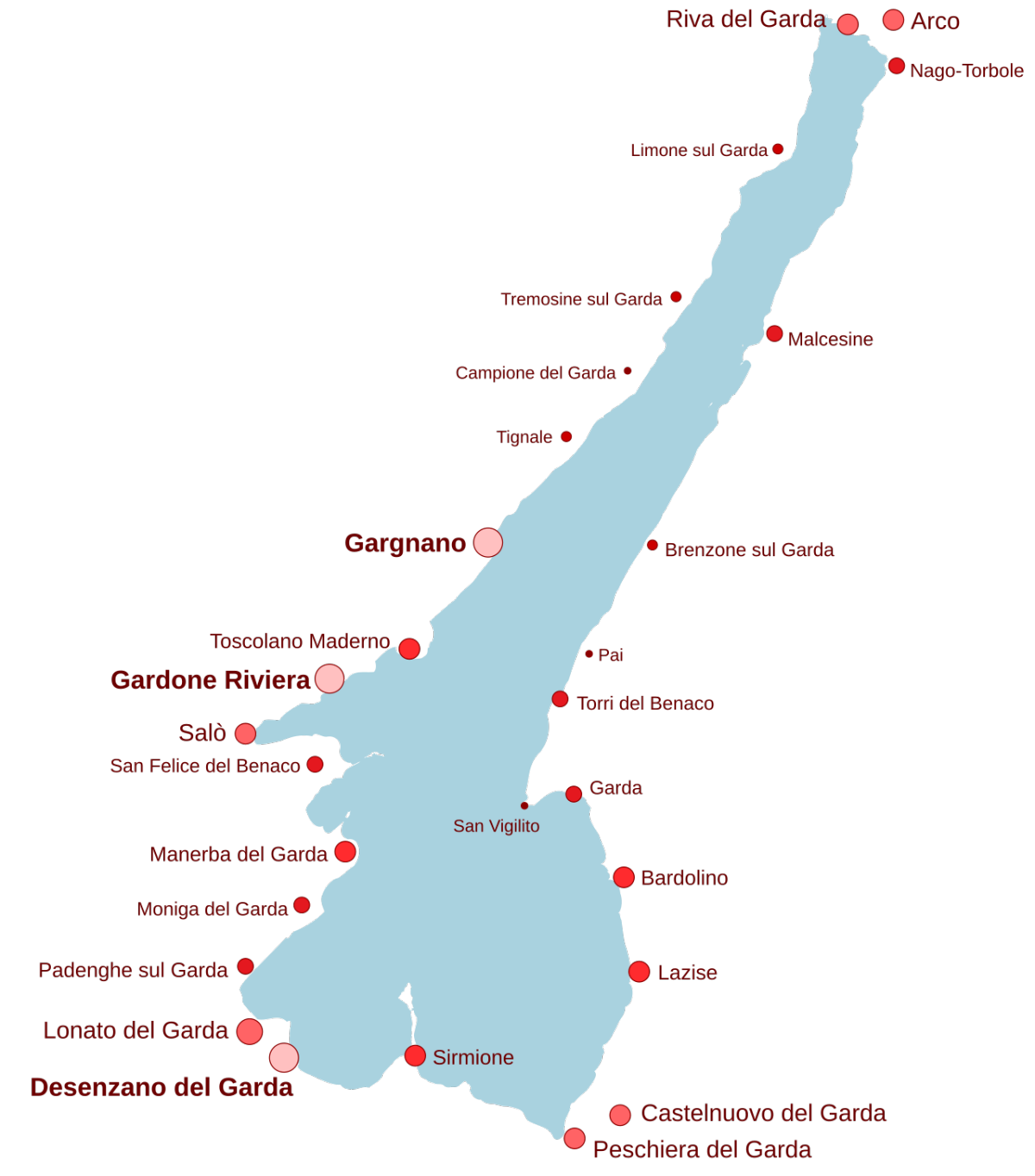 Carte du Lac de Garde