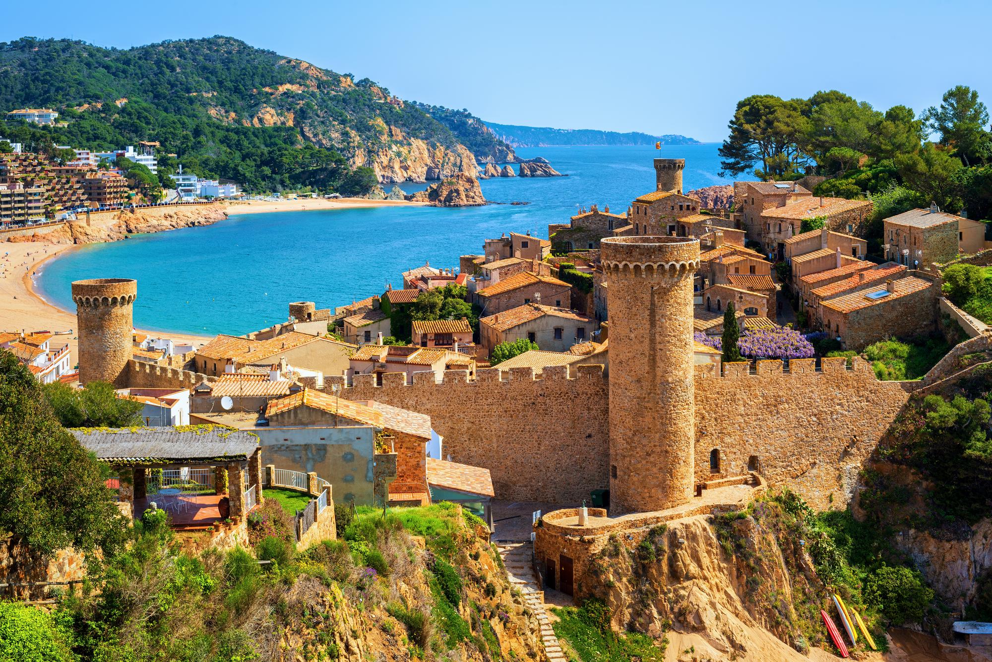 Le Castillo de Tossa de Mar sur la Costa Brava, Espagne