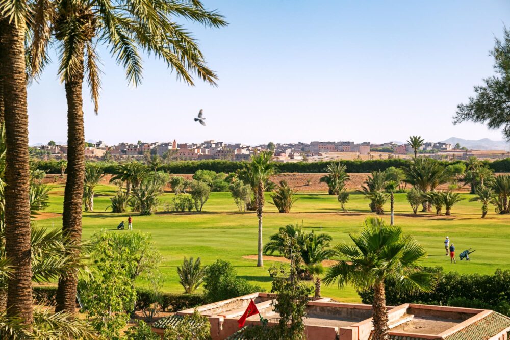 Parcours de golf dans la Palmeraie de Marrakech, Maroc