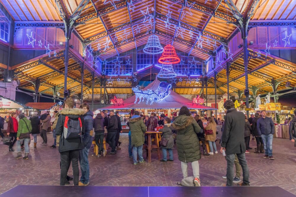 Stand food au marché de noël de Montreux