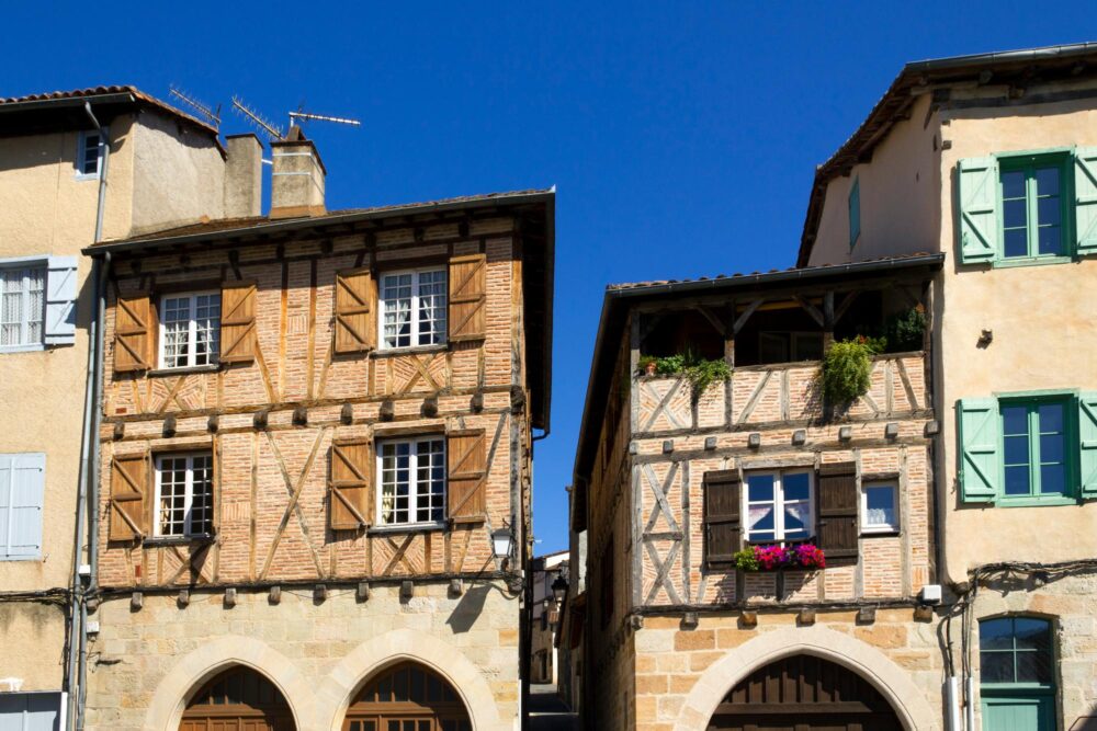 Vieilles bâtisses dans le centre historique de Figeac