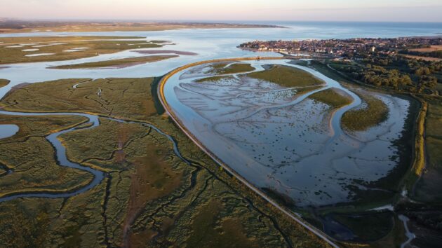Vue aérienne de la baie de Somme