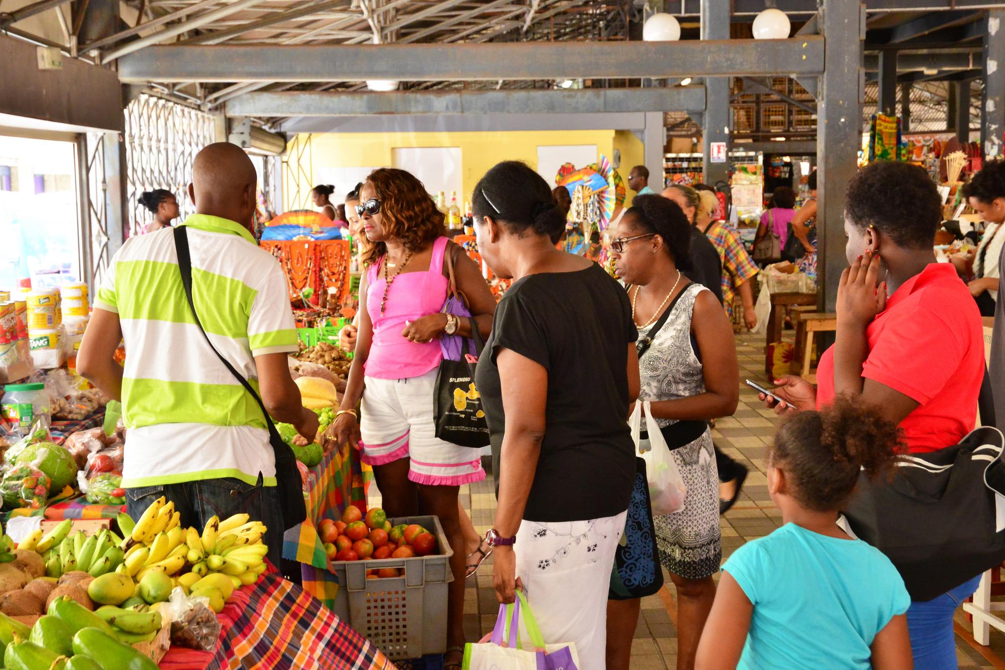 Le marché couvert à Fort-de-France