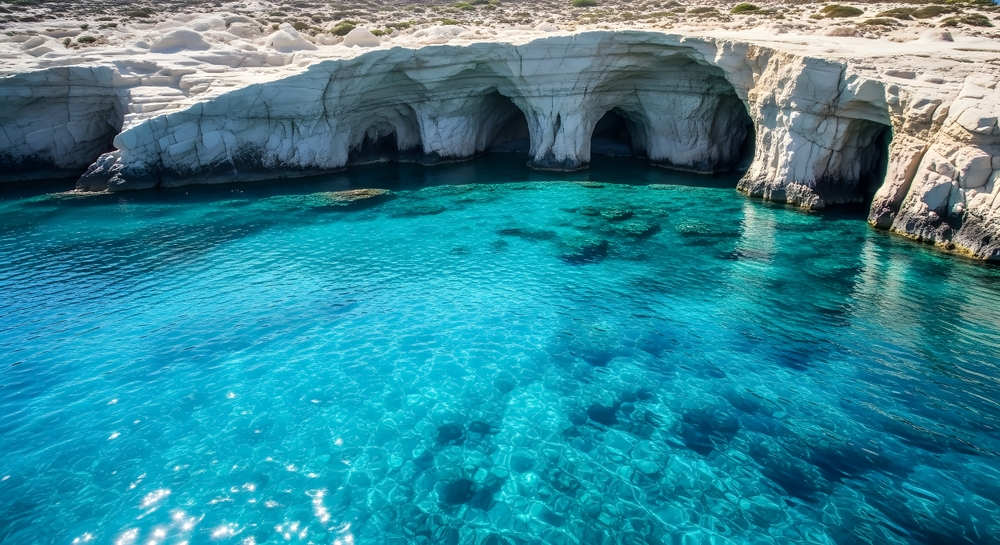 Plage de Sarakiniko à Milos
