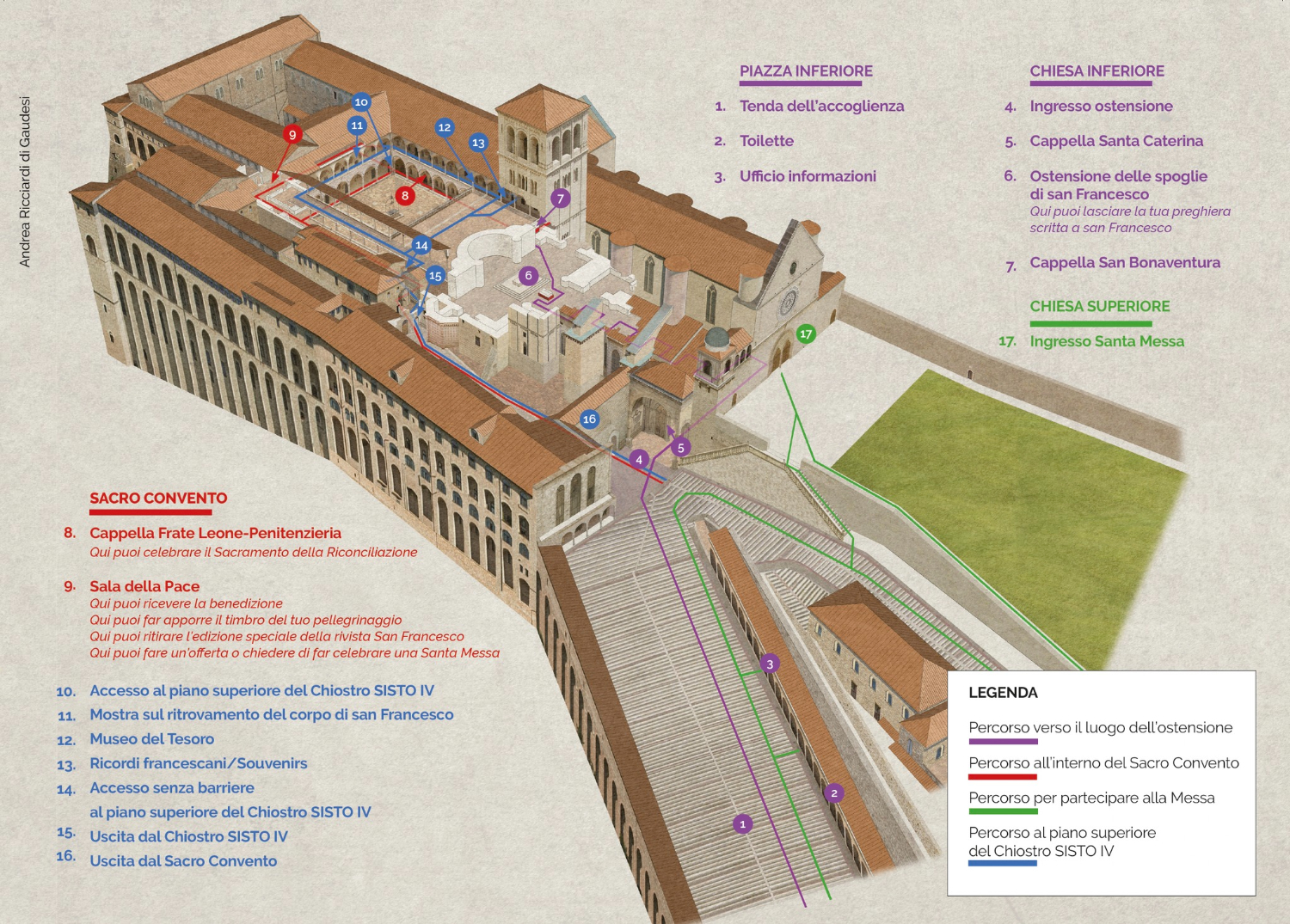 Plan Basilique Saint-Francois d'Assise en Italie