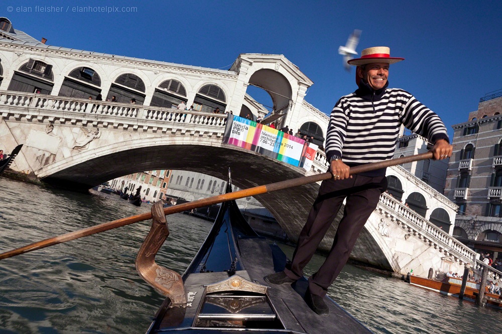 Gondolier à Venise, Italie